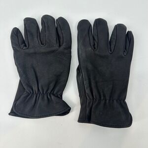 Genuine Deerskin‎ Leather Gloves Men's Black Work Driving Casual Soft Warm